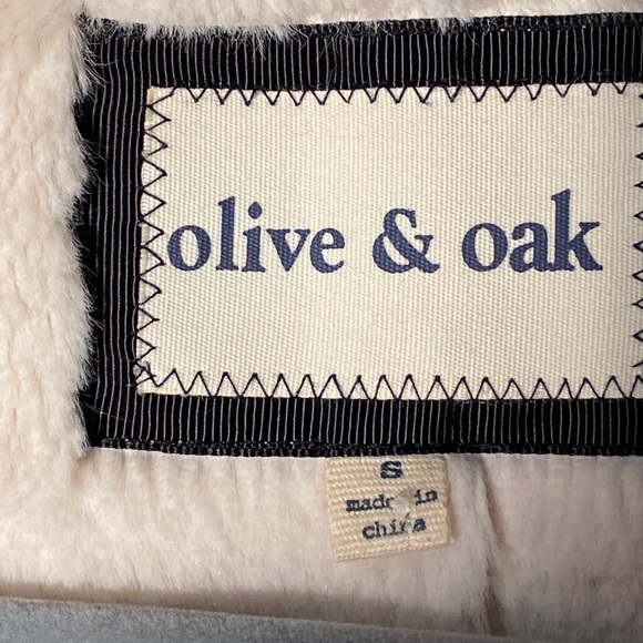 Olive&Oak Tan Sherpa Vest Size Small - Picture 5 of 10